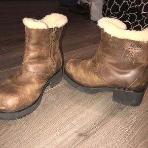 Ugg side zip Sheepskin leather boots